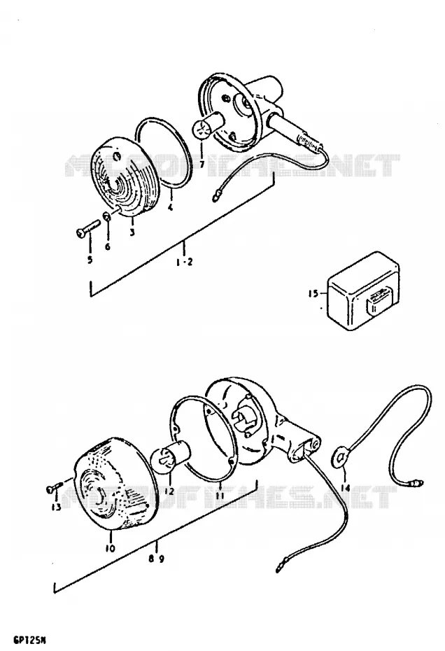 INDICATOREN (E4) Suzuki MOTO 125 GP 1992  GP125UN(C/N)