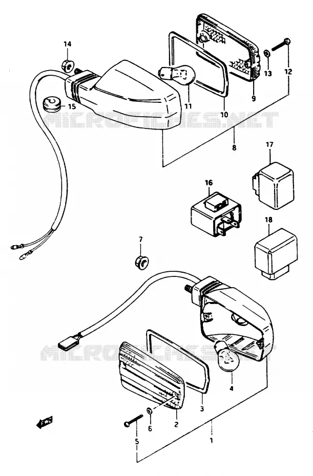 INDICATOREN (GSX1100EE/EF/EG) Suzuki MOTO 1100 GSX-E 1986  GSX1100EFG(E/F/G)