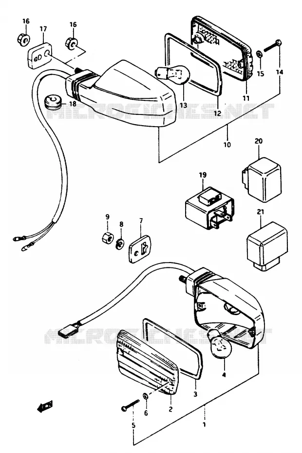 INDICATOREN GSX1100ESE/EFE/ESF/EFF/EFG/GS1150ESF/EFF/EFG Suzuki MOTO 1150 GS 1985  GS1150EFF(E/F/G)