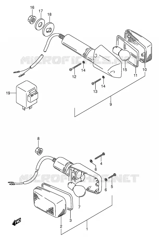 INDICATOREN (MODELE S/T) Suzuki MOTO 500 GS-E 1990  GS500EL(E2)