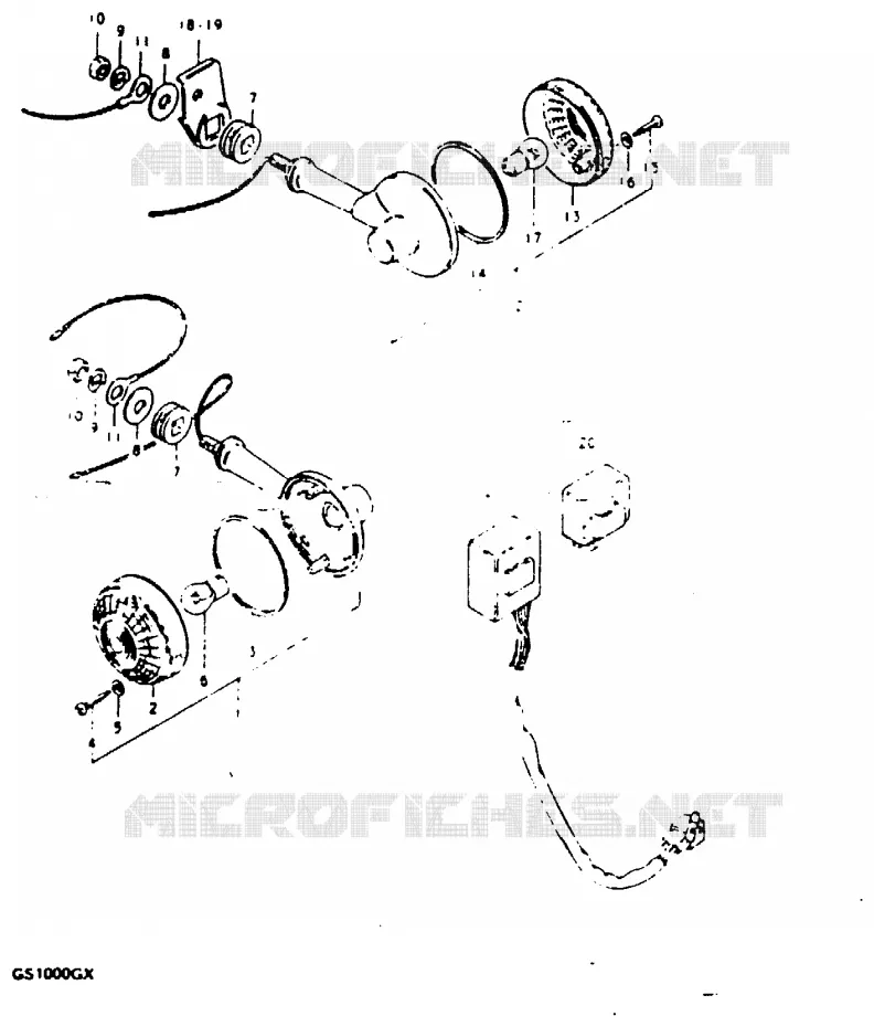 INDICATOREN (MODELE T : E18, E26) Suzuki MOTO 1000 GS 1980  GS1000GT(X/T)