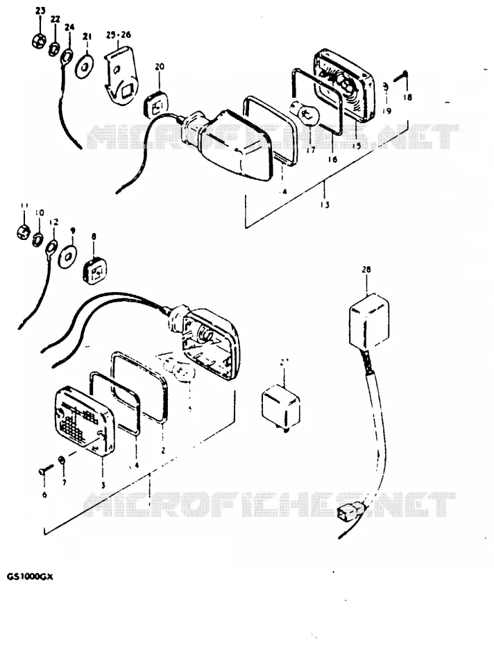 INDICATOREN (MODELE X : E39) Suzuki MOTO 1000 GS 1981  GS1000GX(X/T)