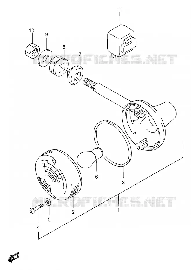 INDICATOREN (MODELE Y) Suzuki MOTO 250 GN 1996  GN250ET(E2)