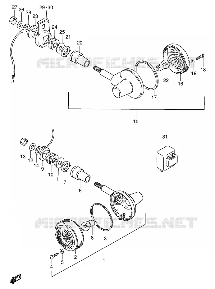 INDICATOREN (MODELE Z/D/K E4) Suzuki MOTO 125 GN 1983  GN125D(E1)
