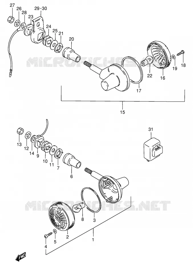 INDICATOREN (MODELE Z/D/K/M) Suzuki MOTO 125 GN 1994  GN125ER(E1)