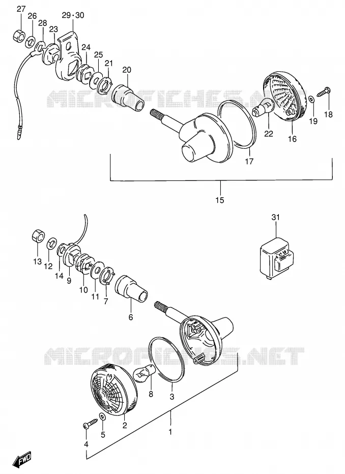 INDICATOREN (MODELE Z E2) Suzuki MOTO 125 GN 1982  GN125Z(E1)