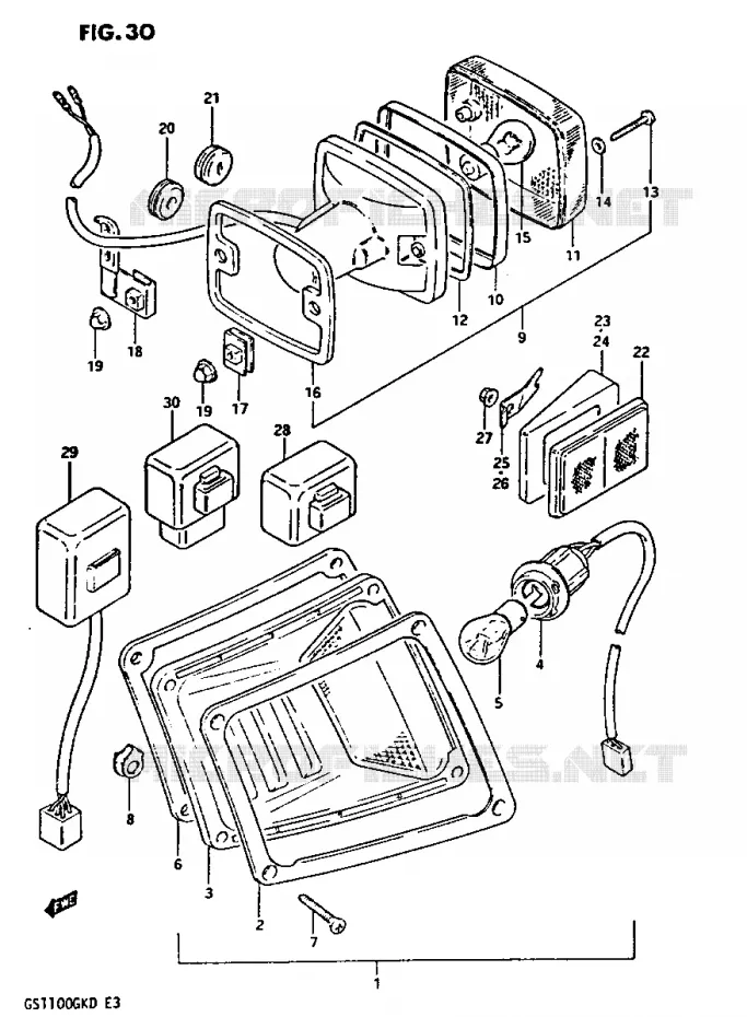 INDICATOREN Suzuki MOTO 1100 GS-G 1983  GS1100GKD(Z/2/D)