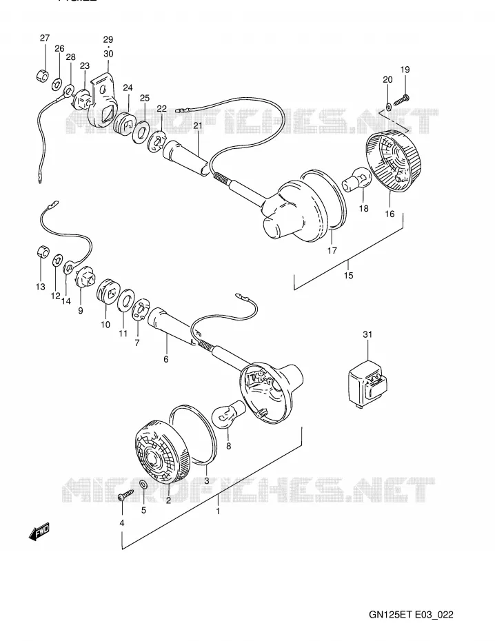 INDICATOREN Suzuki MOTO 125 GN 1992  GN125EN(E3)