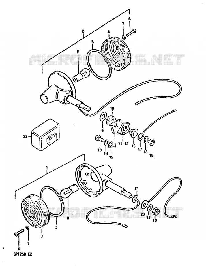 INDICATOREN Suzuki MOTO 125 GP 1983  GP125D(X/D)