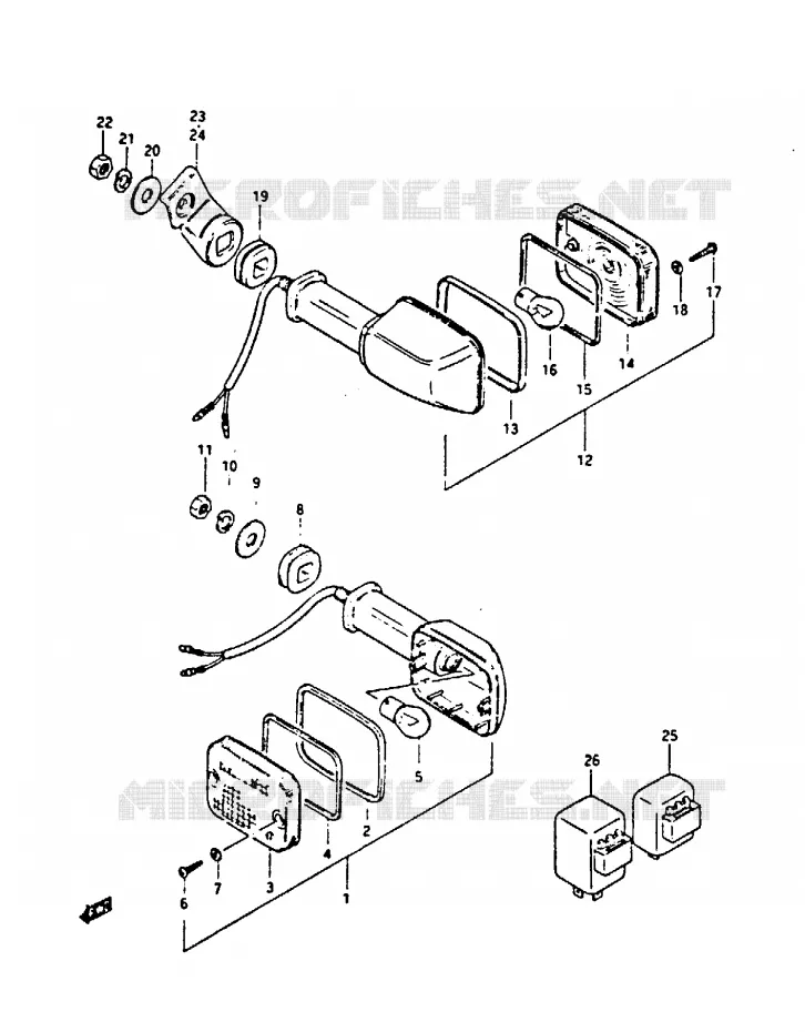 INDICATOREN Suzuki MOTO 450 GS-E 1988  GS450EJ(E/F/G/H/J)