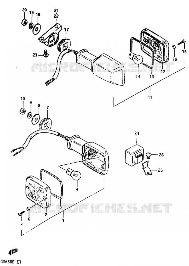 INDICATOREN Suzuki MOTO 650 TEMPTER 1983  GR650D(D/E)