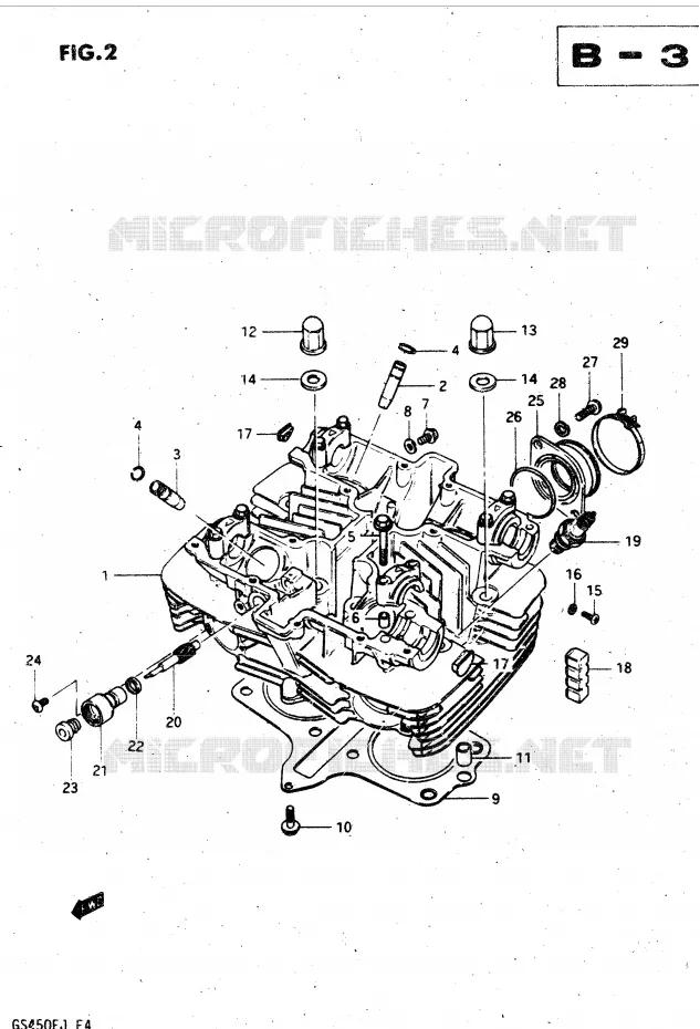 KLEPPENDEKSEL (MODELE Z) Suzuki MOTO 450 GS-L 1982  GS450LZ(E2)