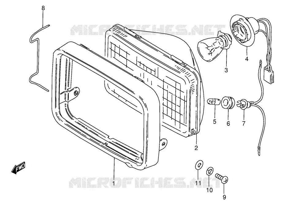 KOPLAMP (E1,E2,E24,E30,E71,P37) Suzuki MOTO 125 GS 1982  GS125Z(E1)