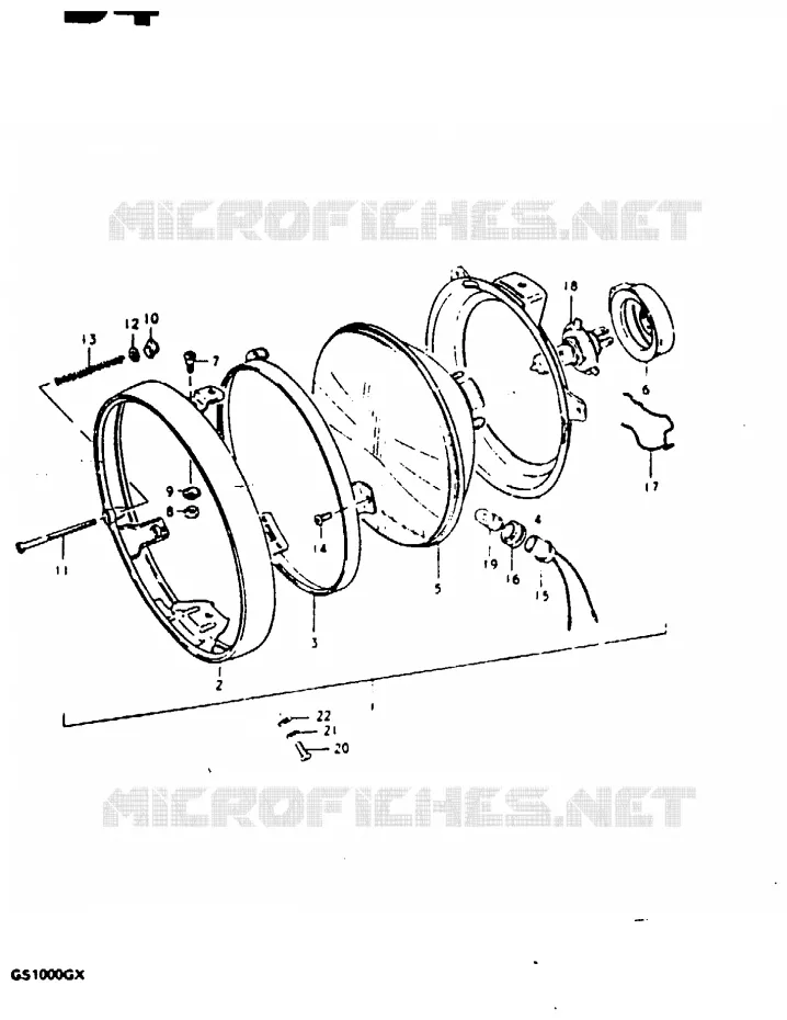 KOPLAMP (E2) Suzuki MOTO 1000 GS 1980  GS1000GT(X/T)