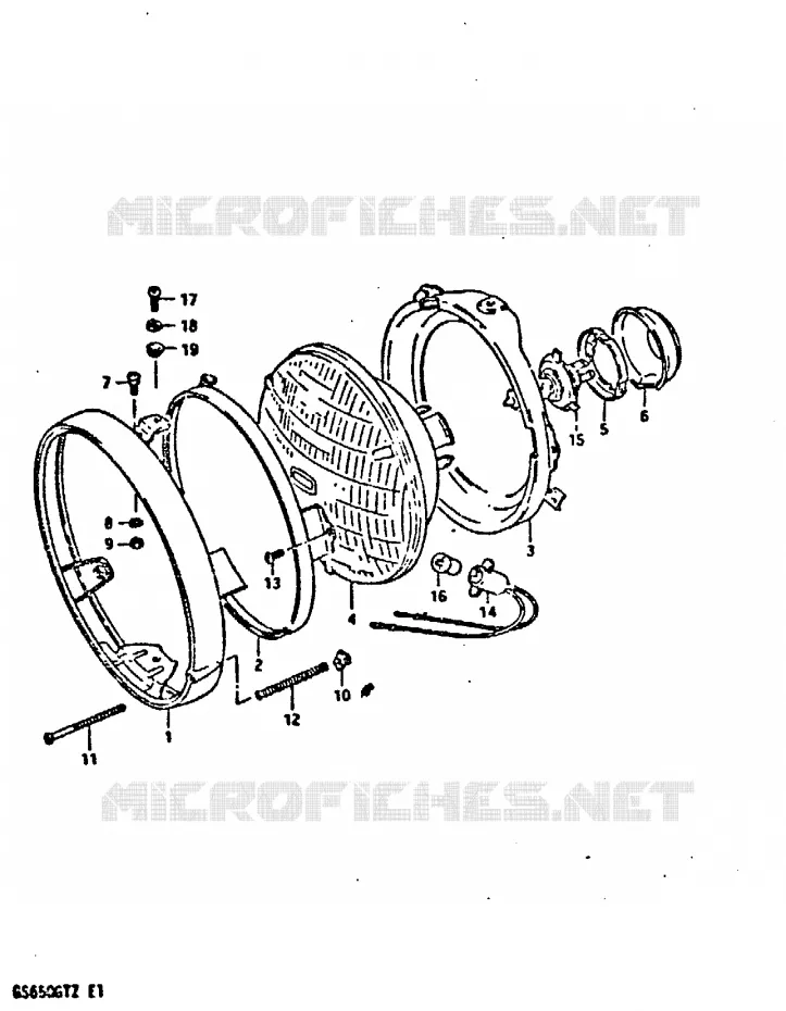 KOPLAMP (E2) Suzuki MOTO 650 GS 1999  GS650GTX(X/Z)