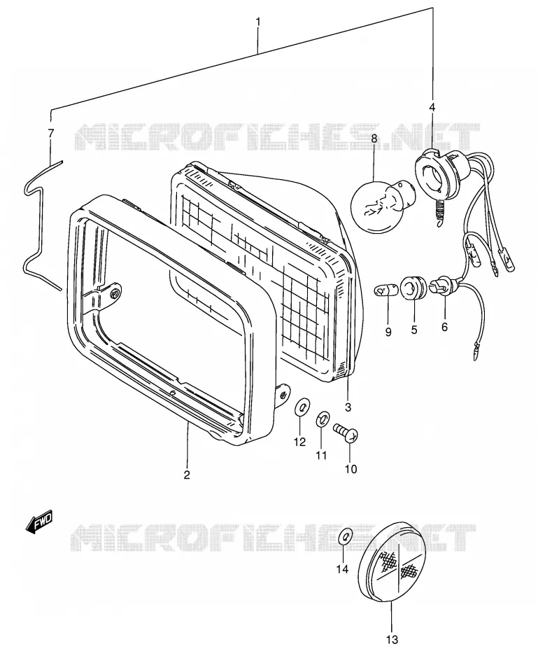 KOPLAMP (E4,E15,E17,E18,E39) Suzuki MOTO 125 GS 1994  GS125ESR(E1)