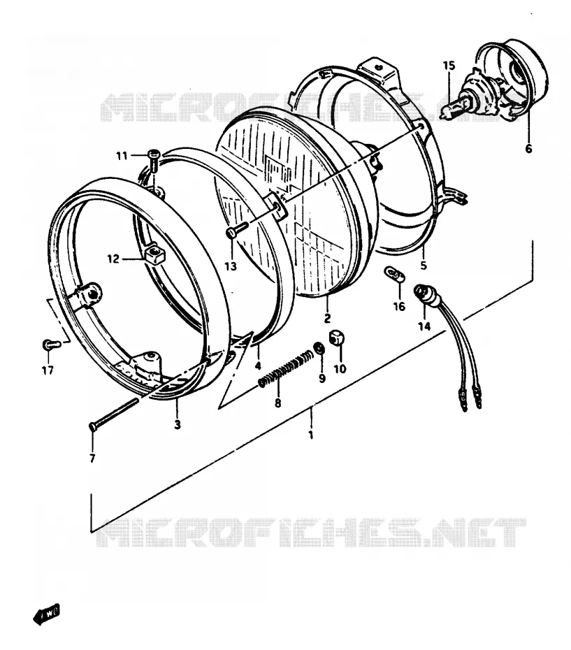 KOPLAMP (GSX1100EE/EF/EG) Suzuki MOTO 1150 GS 1985  GS1150ESF(E/F/G)