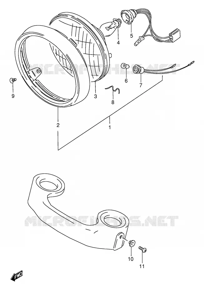KOPLAMP Suzuki MOTO 125 GN 1994  GN125R(E1)