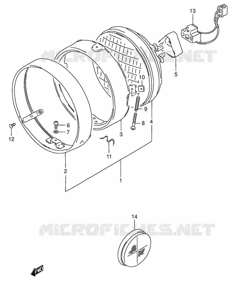 KOPLAMP Suzuki MOTO 125 GN 1998  GN125EW(E28)