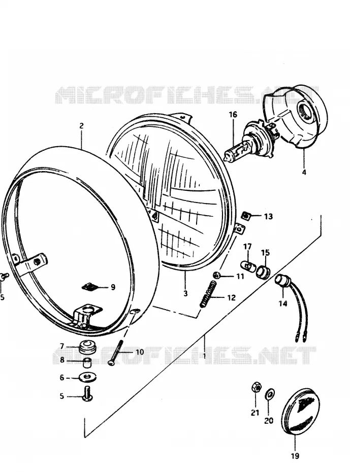 KOPLAMP Suzuki MOTO 450 GS-L 1983  GS450LD