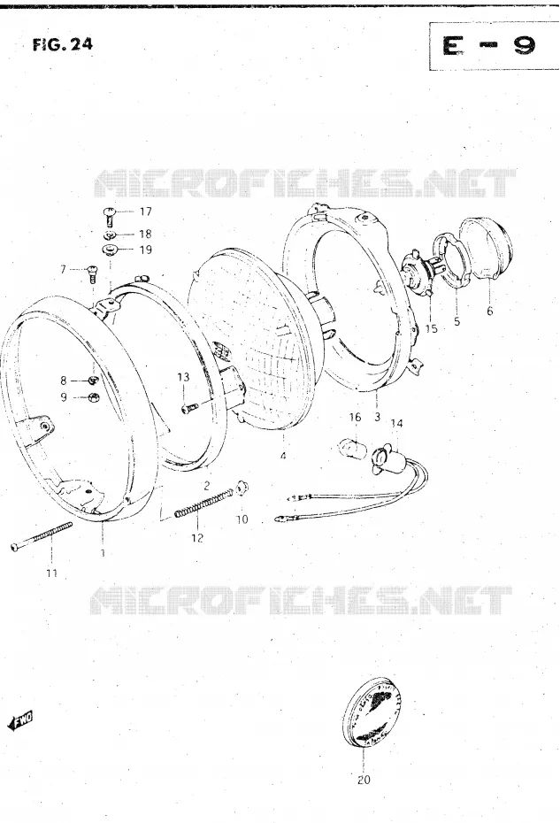 KOPLAMP Suzuki MOTO 500 GS-E 1982  GS500EZ(Z/D)