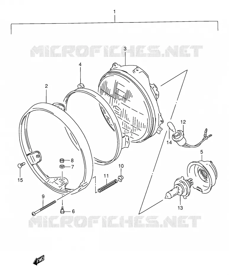 KOPLAMP Suzuki MOTO 500 GS-E 2002  GS500HUK2(E2)