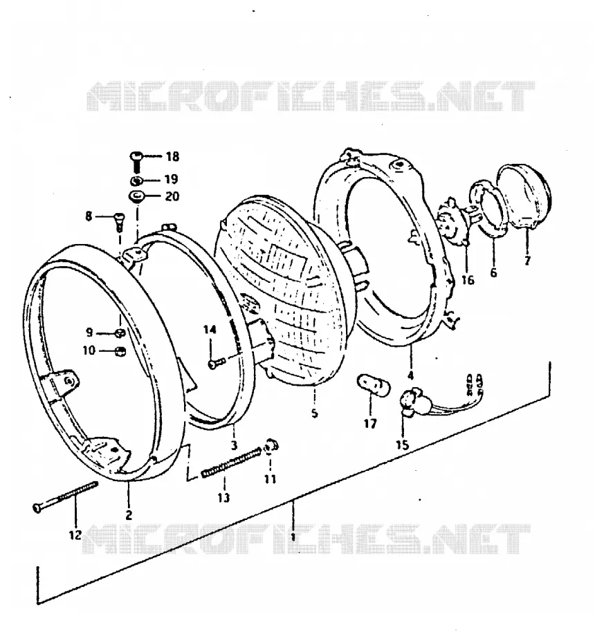 KOPLAMP Suzuki MOTO 650 GS 1983  GS650GTD