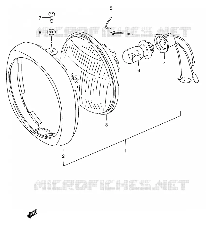 KOPLAMP Suzuki SCOOTER 50 FZ 1993  FZ50P(E1)