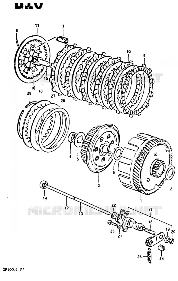 KOPPELING Suzuki MOTO 100 GP 1983  GP100ED(X/D/L)