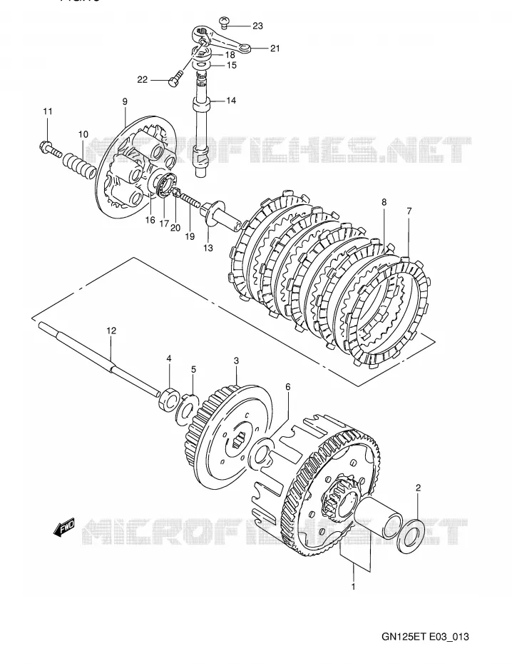 KOPPELING Suzuki MOTO 125 GN 1993  GN125EP(E3)
