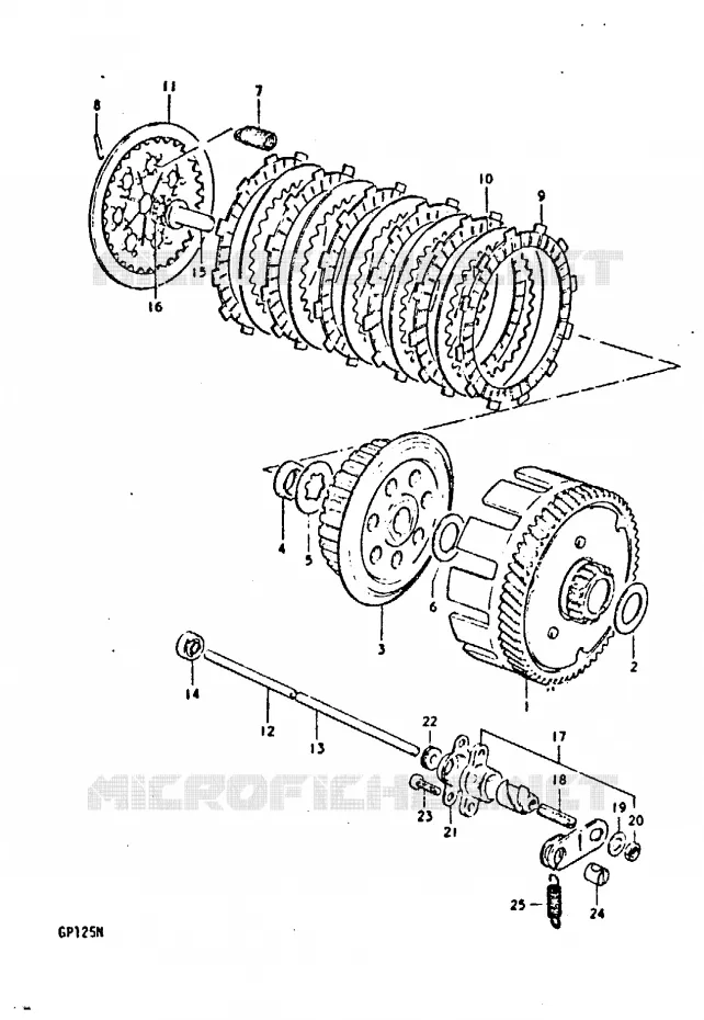 KOPPELING Suzuki MOTO 125 GP 1992  GP125N(C/N)