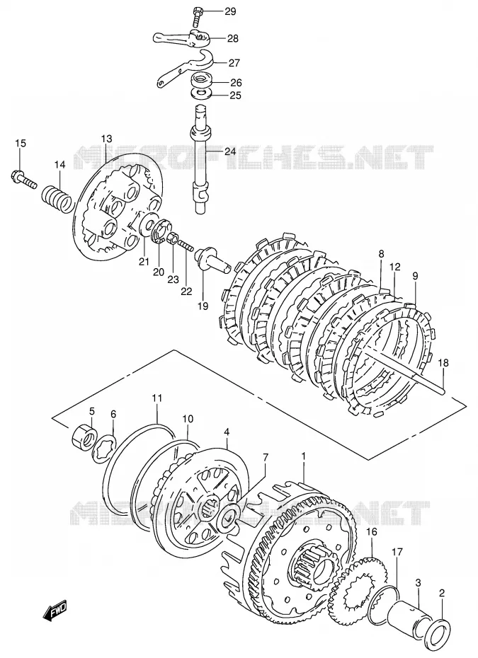 KOPPELING Suzuki MOTO 250 GN 1985  GN250F(E2)