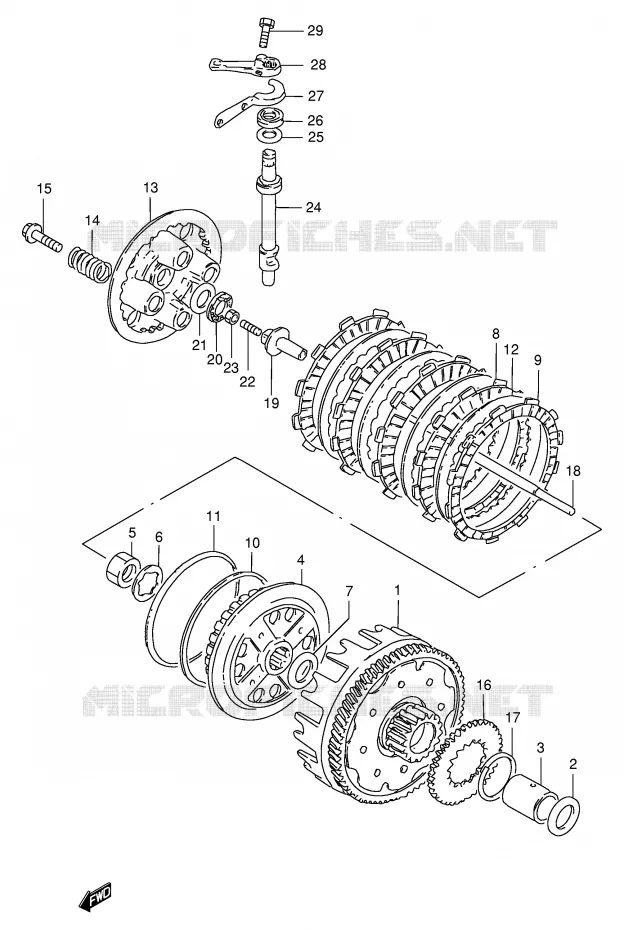 KOPPELING Suzuki MOTO 250 GN 1996  GN250T(E2)