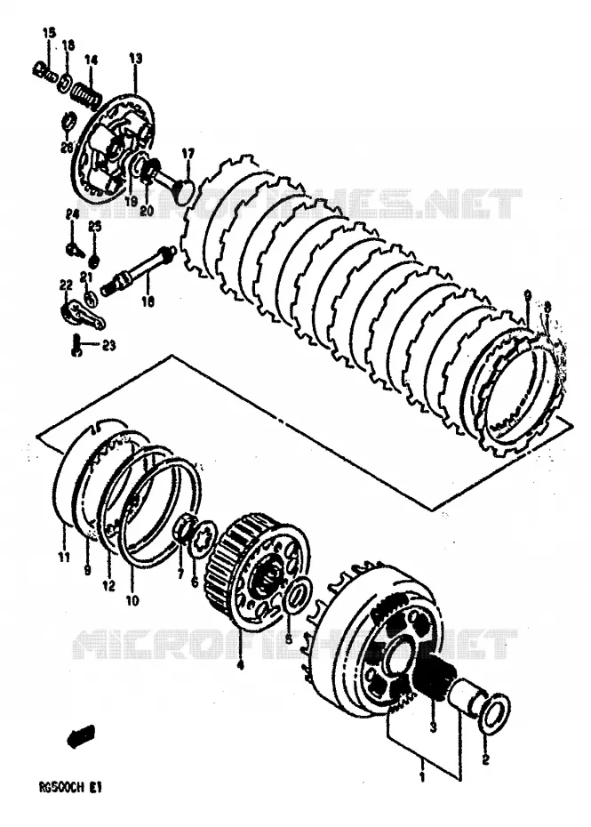 KOPPELING Suzuki MOTO 500 RG 1987  RG500CH(E1)