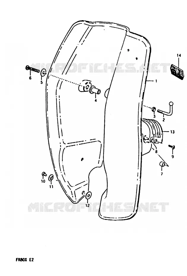 LEG SHIELD (E12, E95) Suzuki SCOOTER 80 FR 1981  FR80X