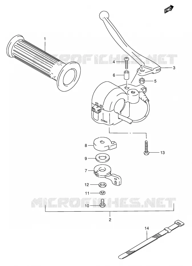 LINKER HANDGREEP (E25) Suzuki SCOOTER 50 FZ 1986  FZ50G(E1)