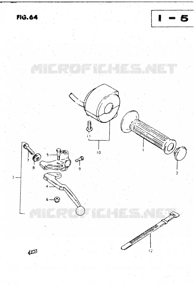 LINKER HANDGREEP (MODELE T, X) Suzuki MOTO 450 GS-L 1999  GS450LX(E2)