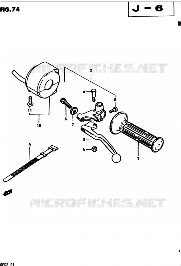 LINKER HANDGREEP (MODELE Z) Suzuki MOTO 450 GS 1983  GS450D(2/Z/D)