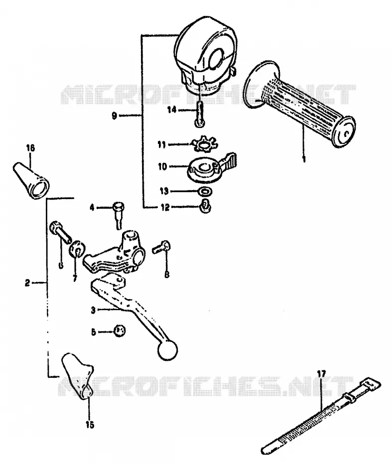 LINKER HANDGREEP (MODELE Z) Suzuki MOTO 550 GS 1982  GS550MZ(X/Z)