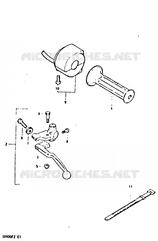LINKER HANDGREEP Suzuki MOTO 400 GSX 1982  GSX400FZ(X/Z)