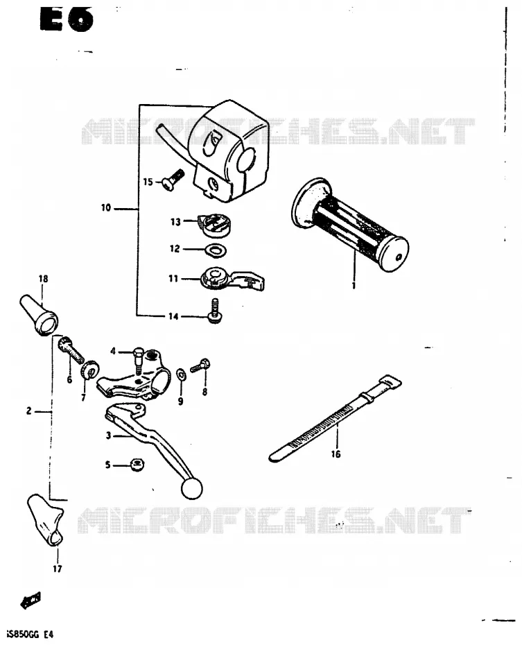 LINKER HANDGREEP Suzuki MOTO 850 GS 1985  GS850GF(E4)