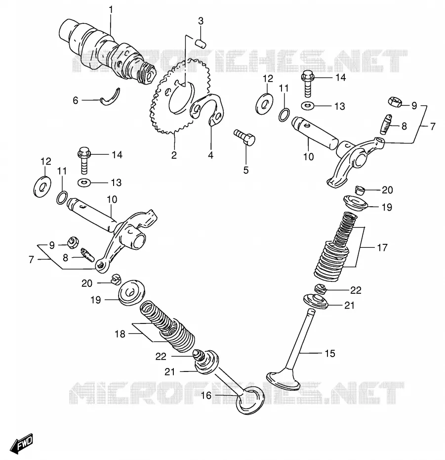 NOKKENAS - VALVES (MODELE F/K/L/M/R) Suzuki MOTO 125 GS 1994  GS125UR(E1)