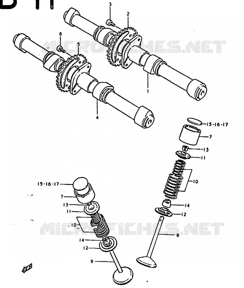 NOKKENAS - VALVES Suzuki MOTO 1000 GS 1978  GS1000EC(C/N)