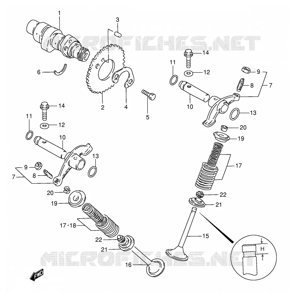 NOKKENAS - VALVES Suzuki MOTO 125 GN 1992  GN125EN(E1)