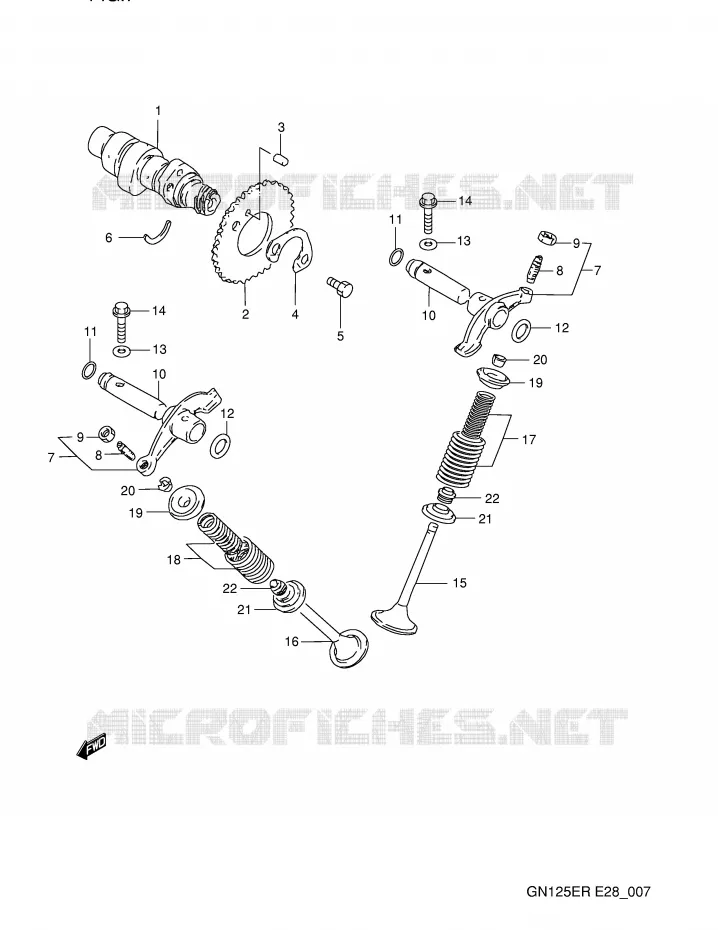 NOKKENAS - VALVES Suzuki MOTO 125 GN 1993  GN125EP(E28)