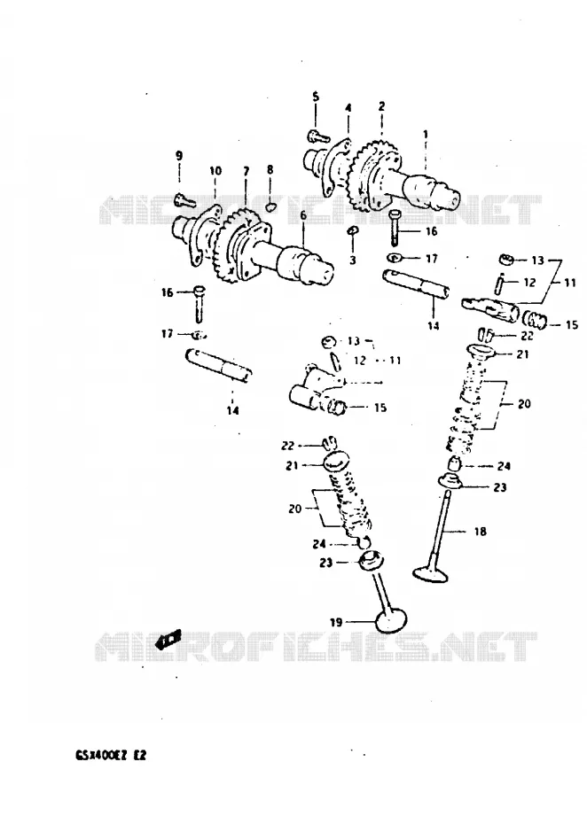 NOKKENAS - VALVES Suzuki MOTO 400 GSX 1982  GSX400EZ