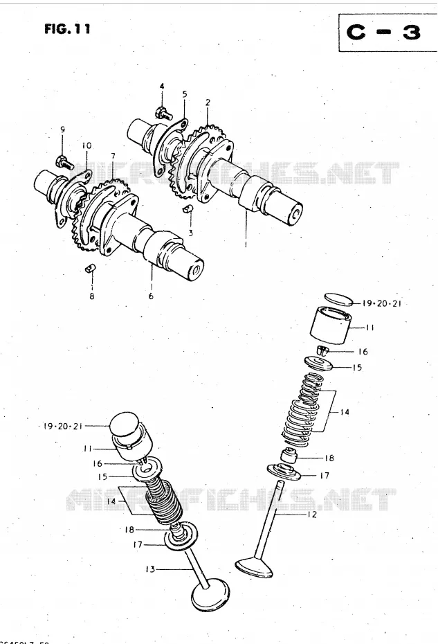 NOKKENAS - VALVES Suzuki MOTO 450 GS-L 1999  GS450LX(E2)