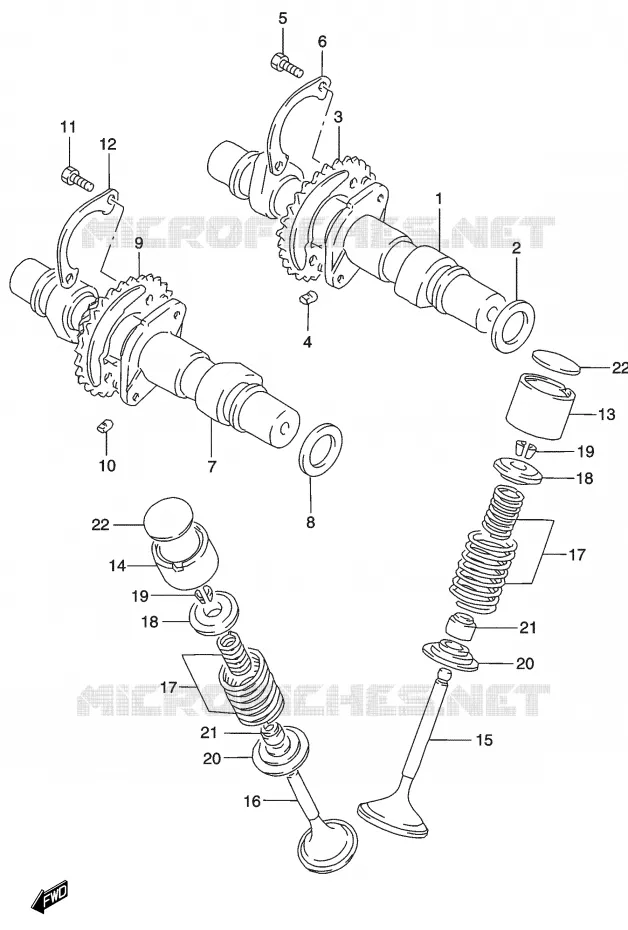 NOKKENAS - VALVES Suzuki MOTO 500 GS-E 2003  GS500UK3(P19)