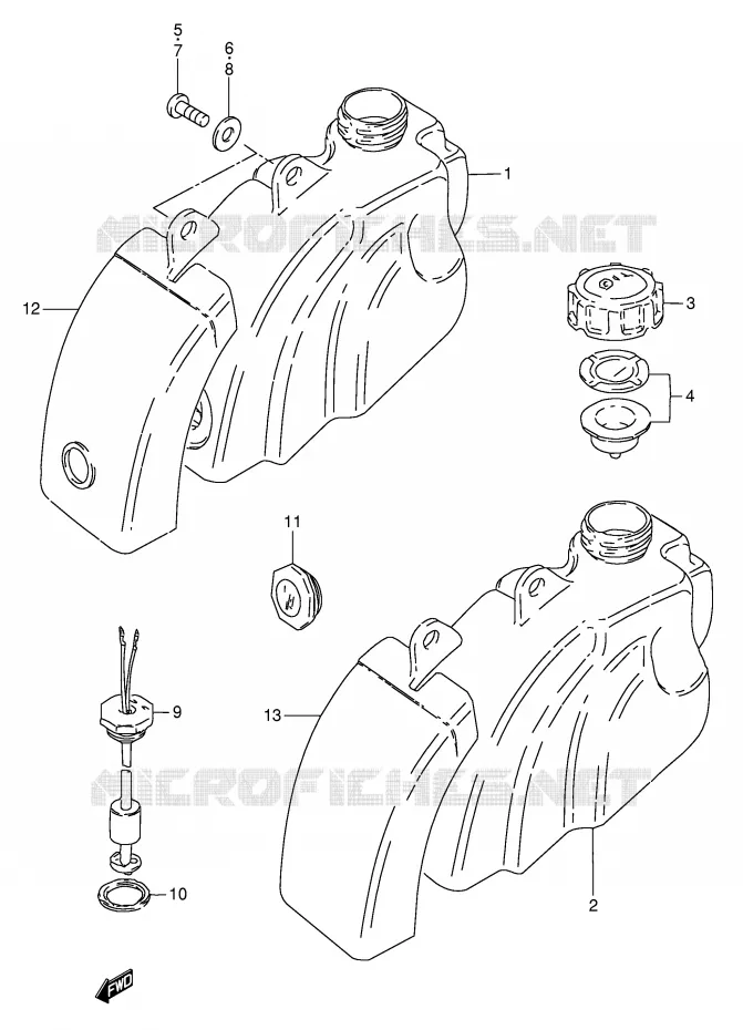 OLIE TANK Suzuki SCOOTER 50 FZ 1999  FZ50X(E1)