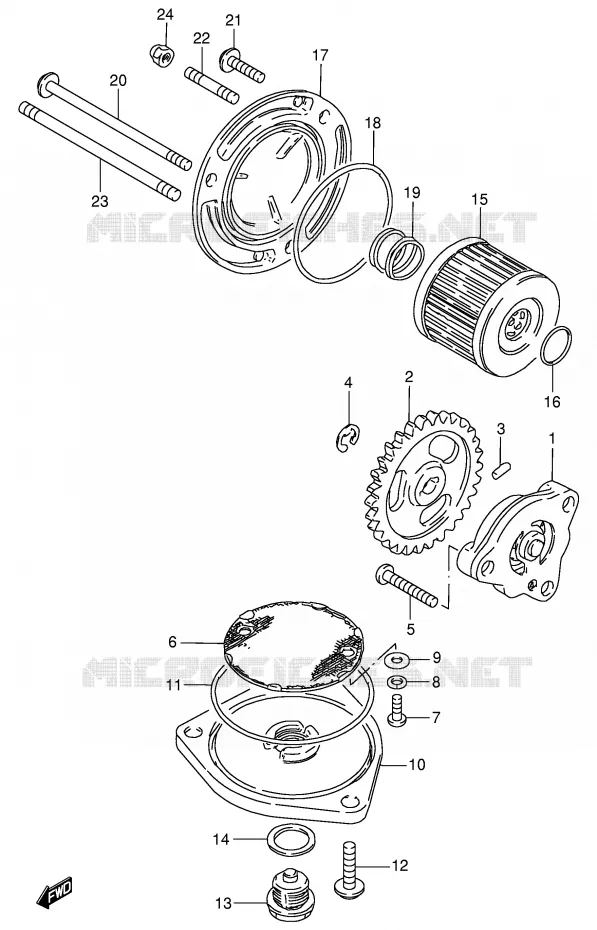 OLIEPOMP Suzuki MOTO 125 GN 1983  GN125ED(E1)